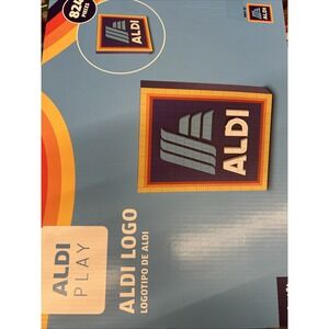 ALDI Logo Store Sign Building Blocks 824 Piece Set ALDI Play Exclusive Display
